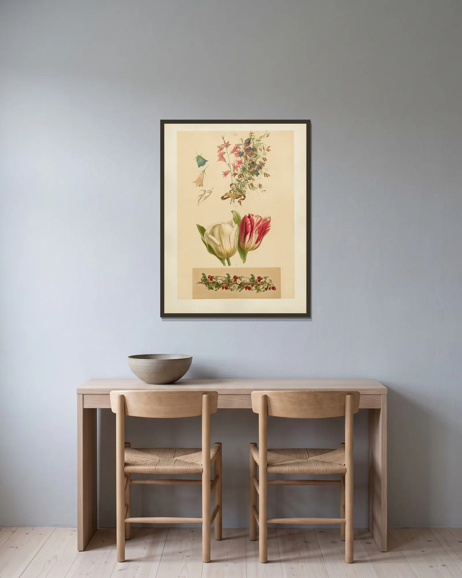 Studien zur Aquarell-Malerei Pl.19 av Adolf Schrödter inramad på en vägg