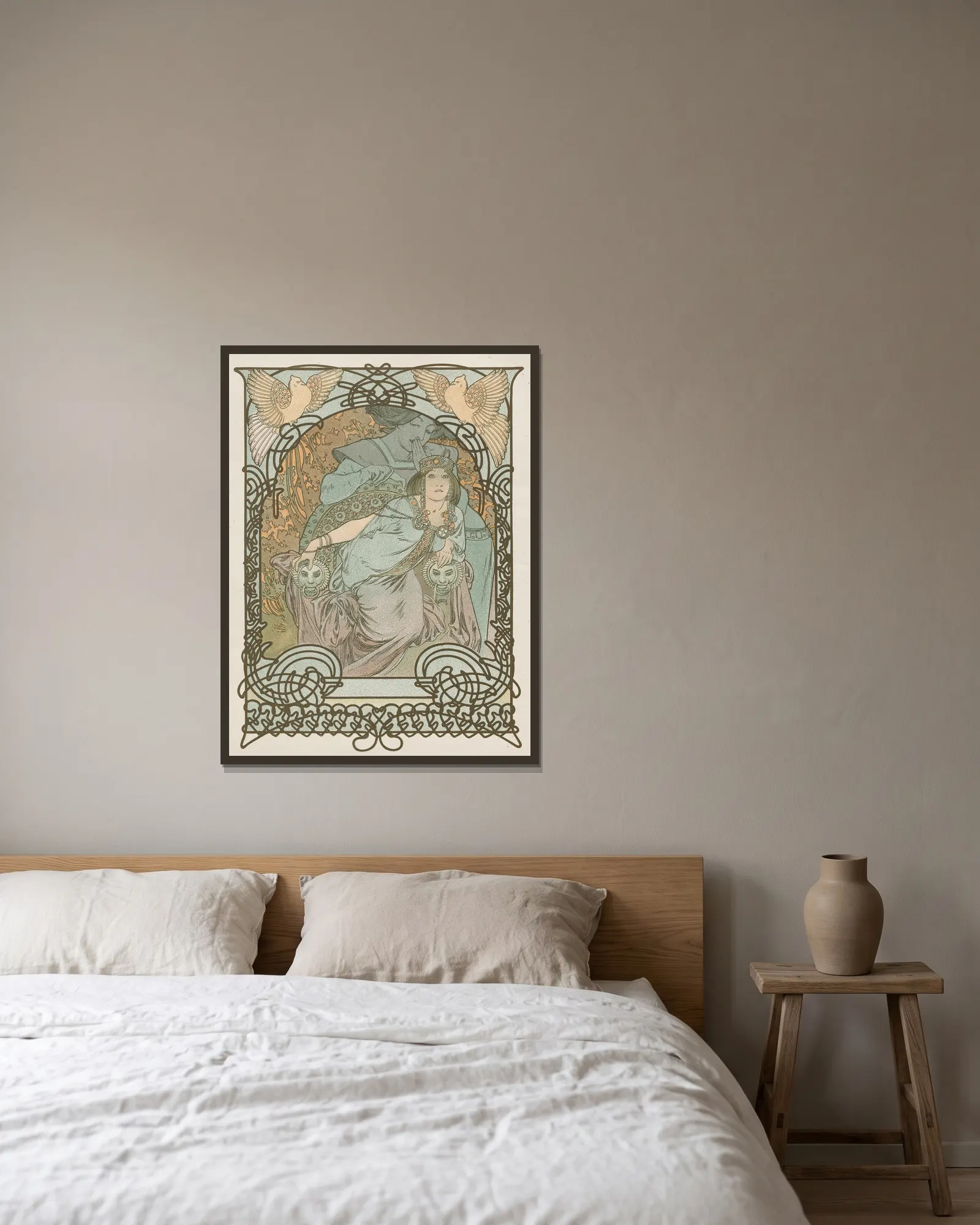 Ilsee, Princesse de Tripoli av Alphonse Mucha inramad på en vägg