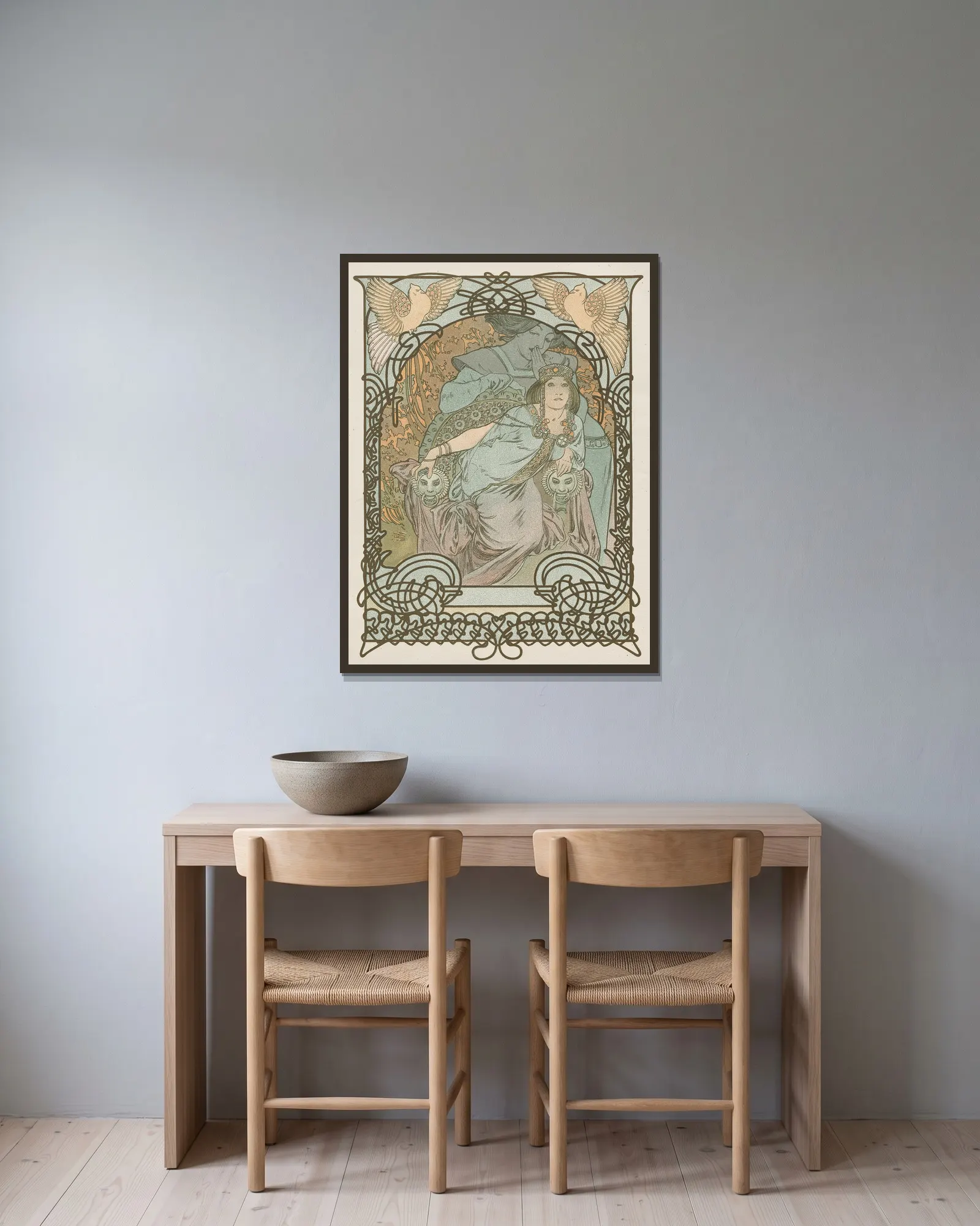Ilsee, Princesse de Tripoli av Alphonse Mucha inramad på en vägg