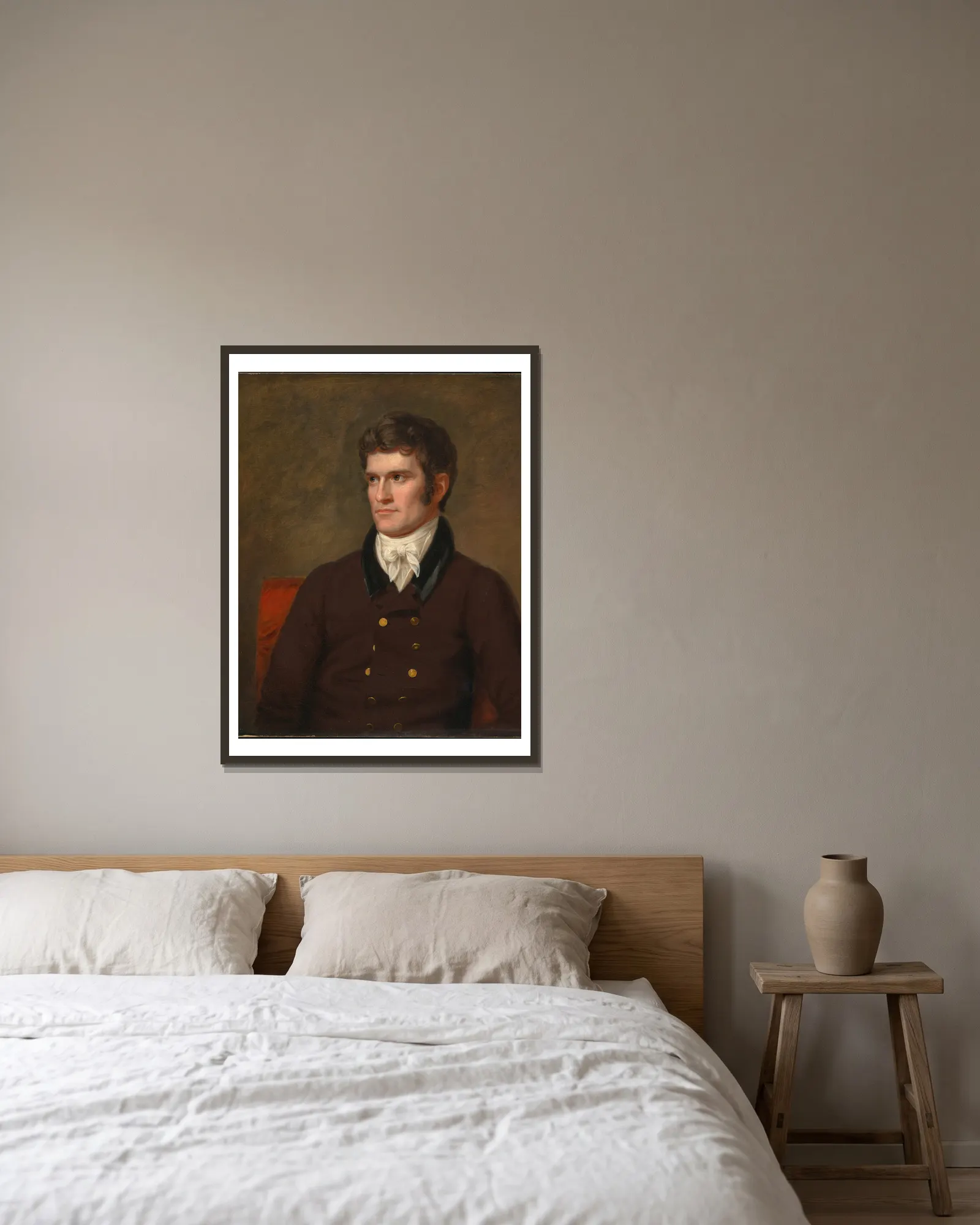 John Caldwell Calhoun av Charles Bird King inramad på en vägg