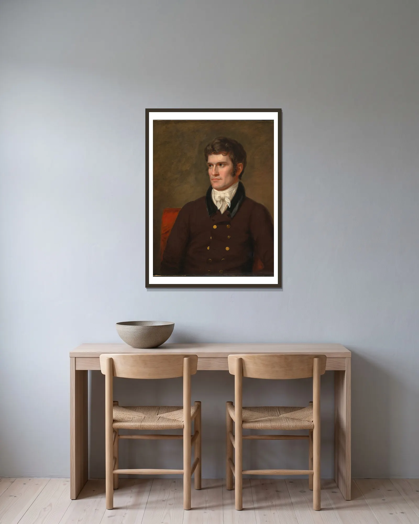John Caldwell Calhoun av Charles Bird King inramad på en vägg
