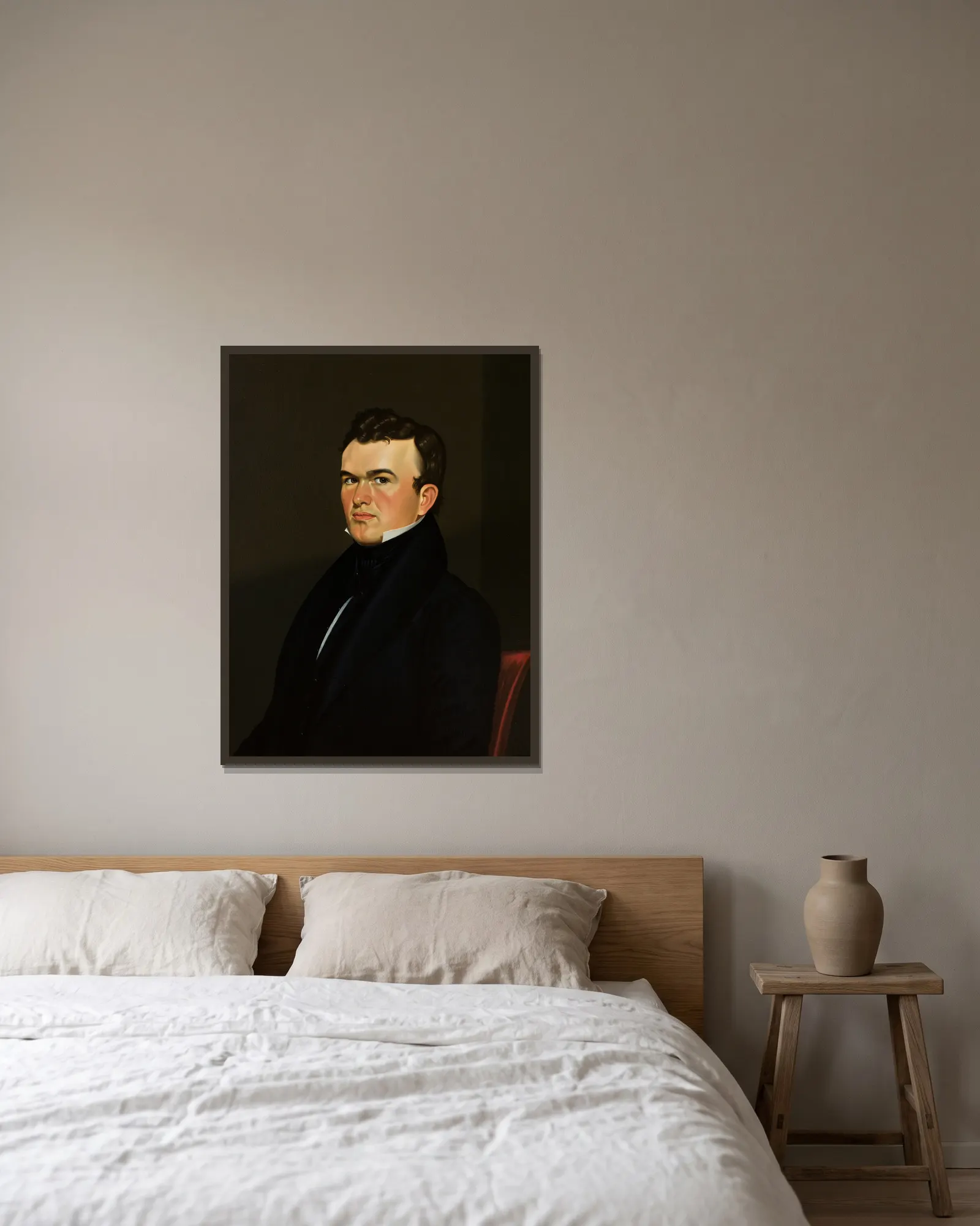 Self-Portrait av George Caleb Bingham inramad på en vägg