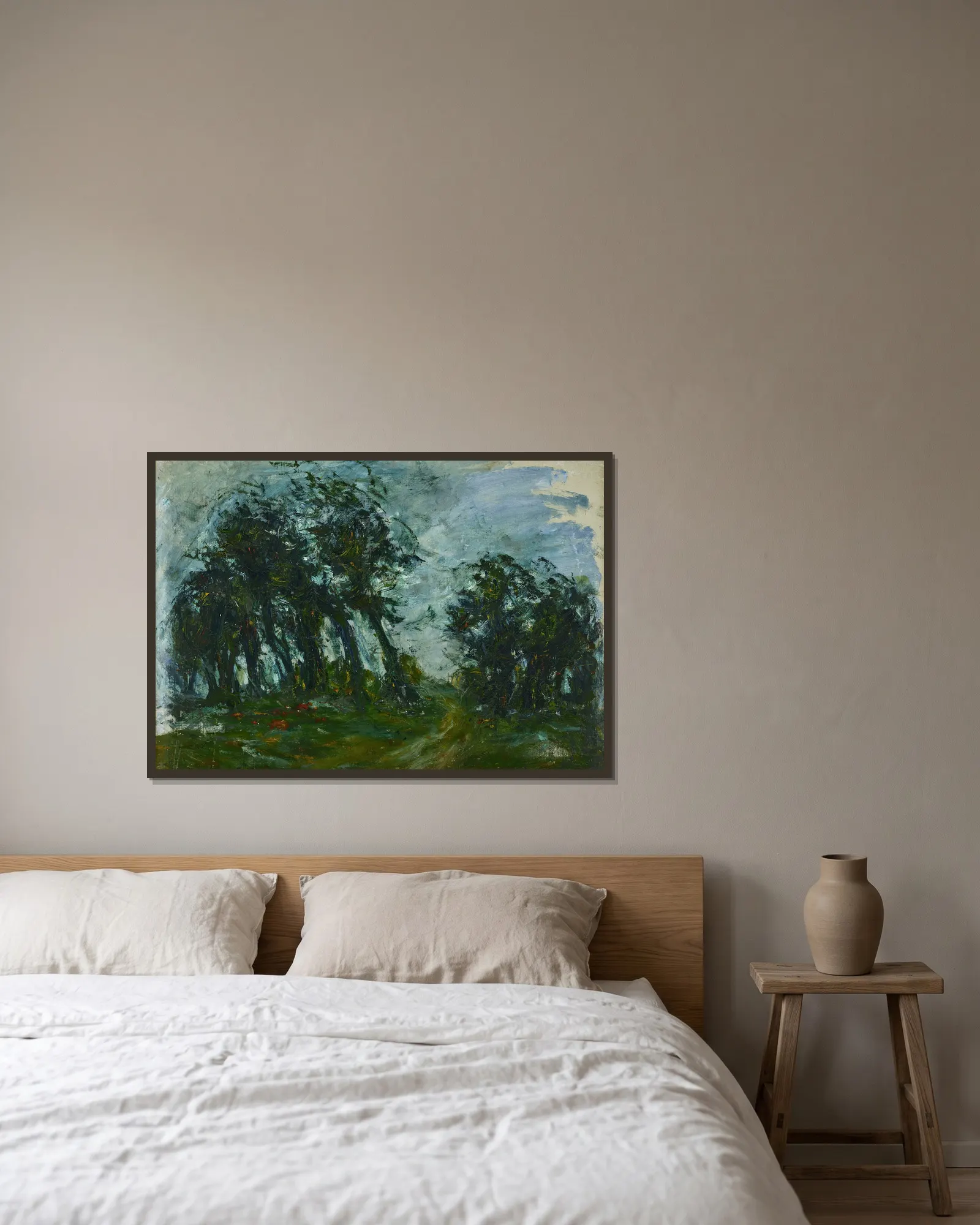 Paysage av Chaïm Soutine inramad på en vägg