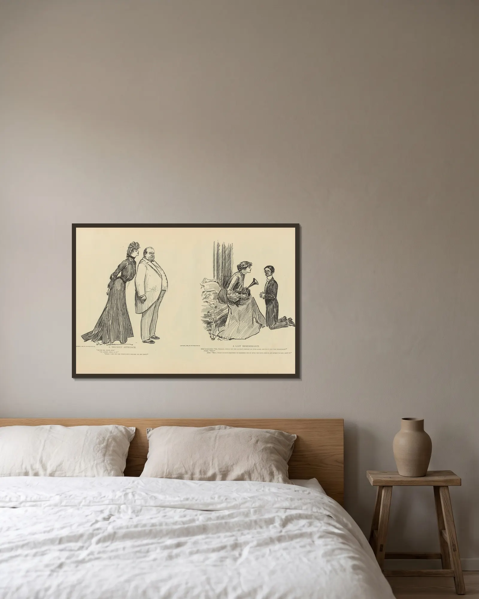 A last remembrance av Charles Dana Gibson inramad på en vägg