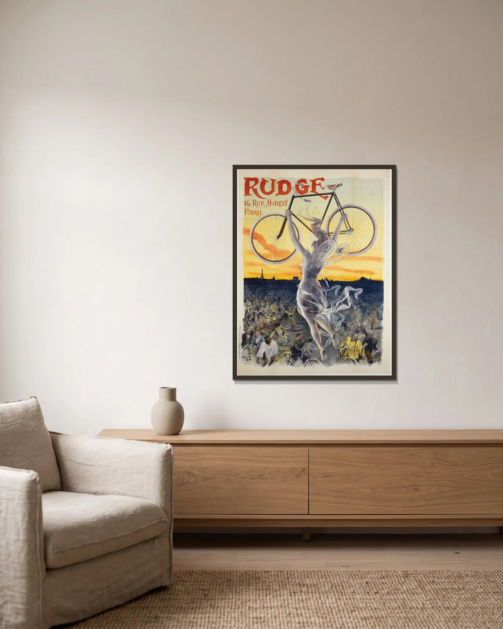 Rudge av Pal (Jean de Paleologue) inramad på en vägg