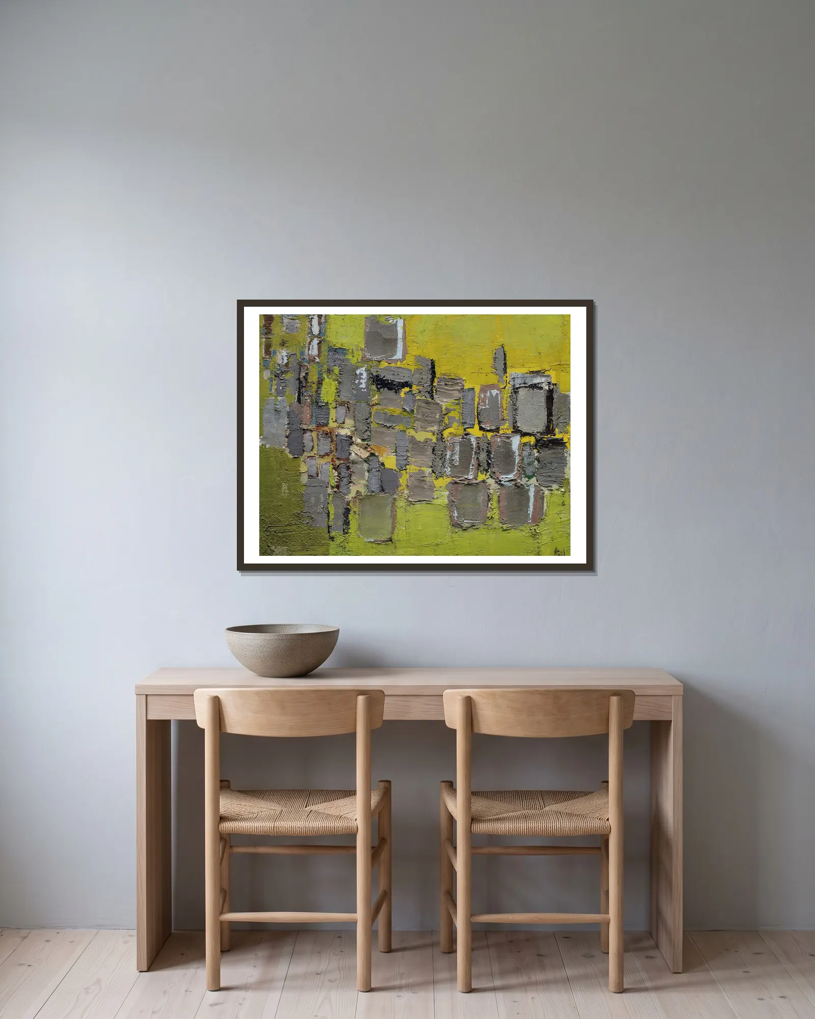 Paysage av Nicolas De Staël inramad på en vägg