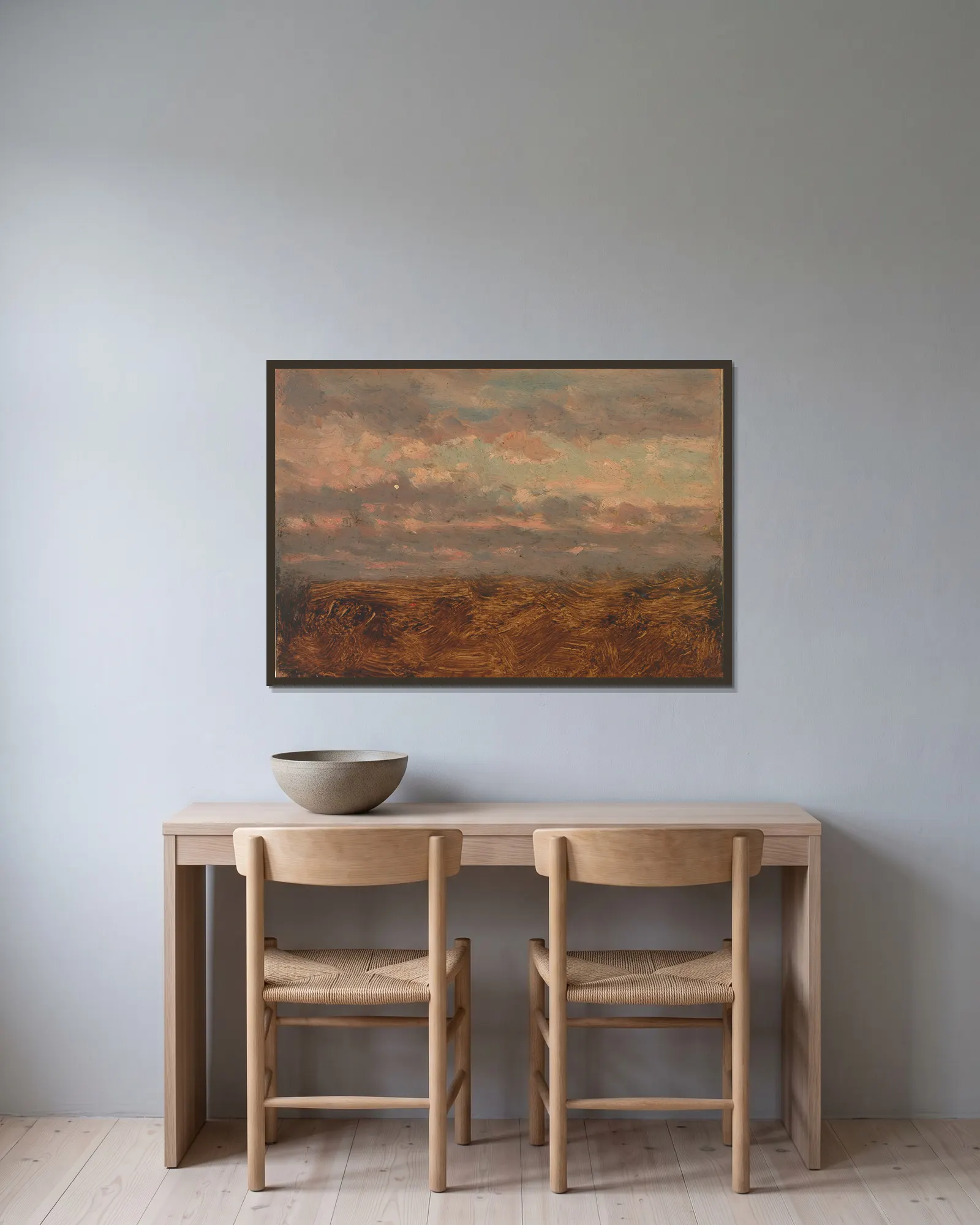 Untitled av Jasper Francis Cropsey inramad på en vägg