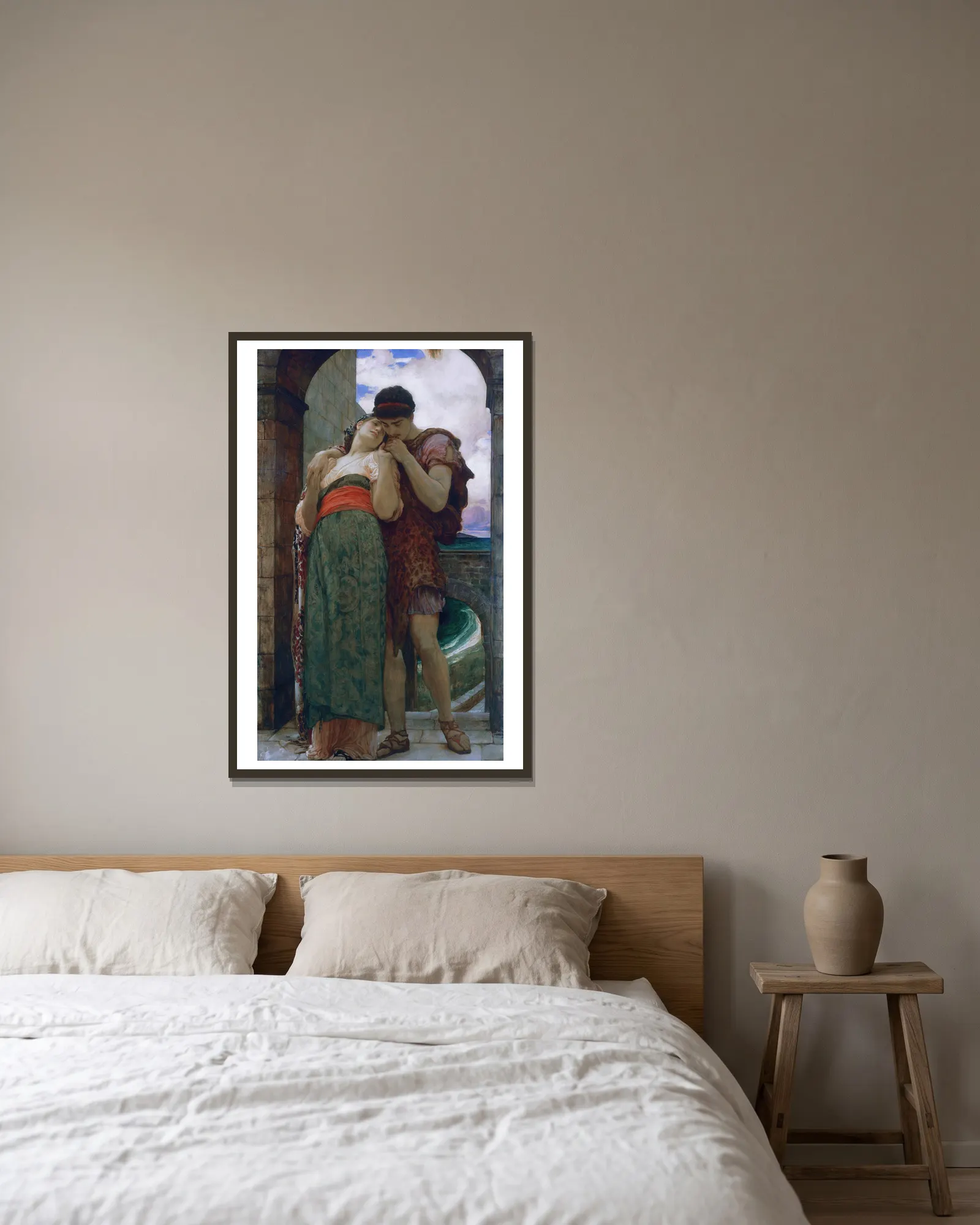 Wedded av Frederic Leighton inramad på en vägg