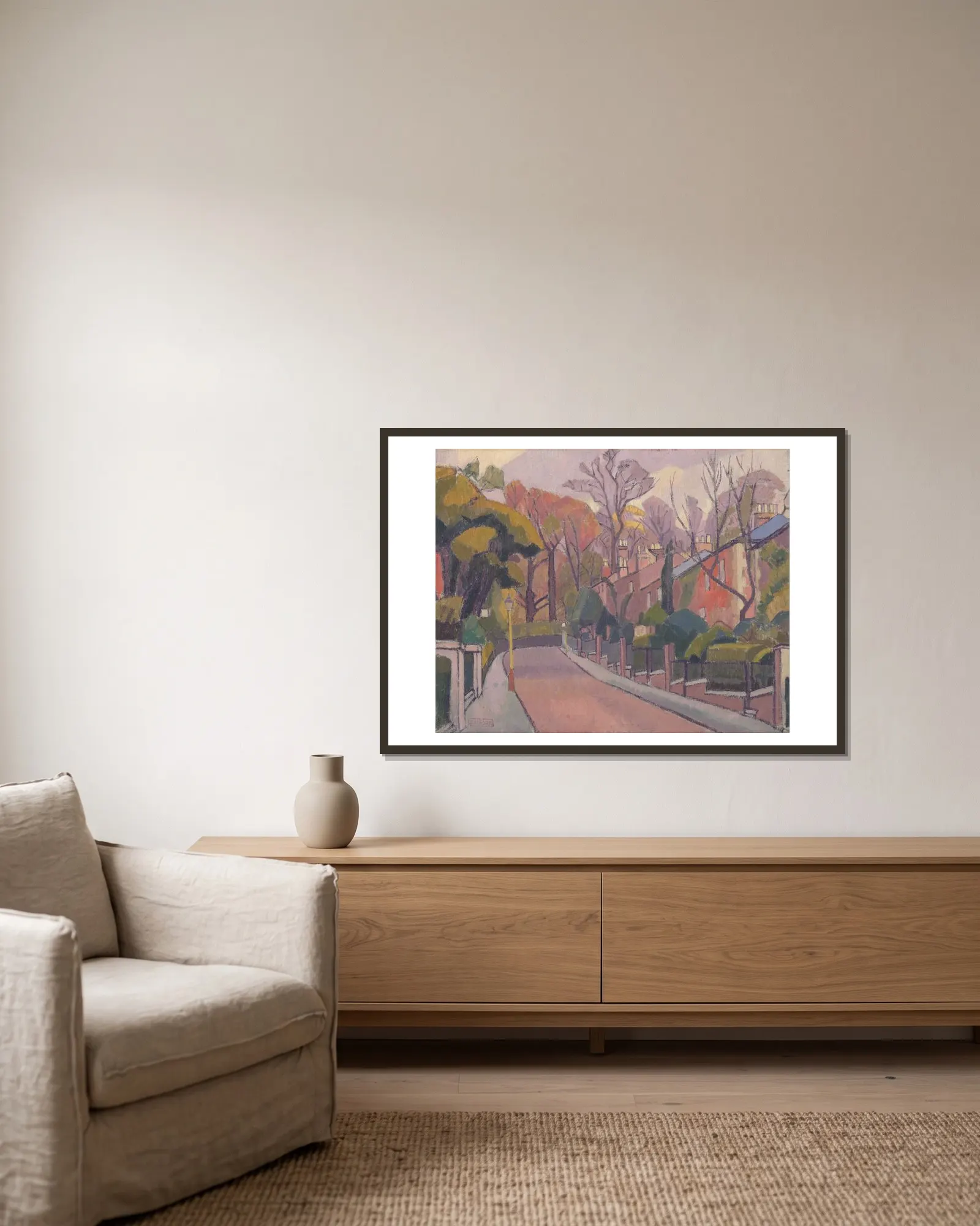 Cambrian Road, Richmond av Spencer Frederick Gore inramad på en vägg