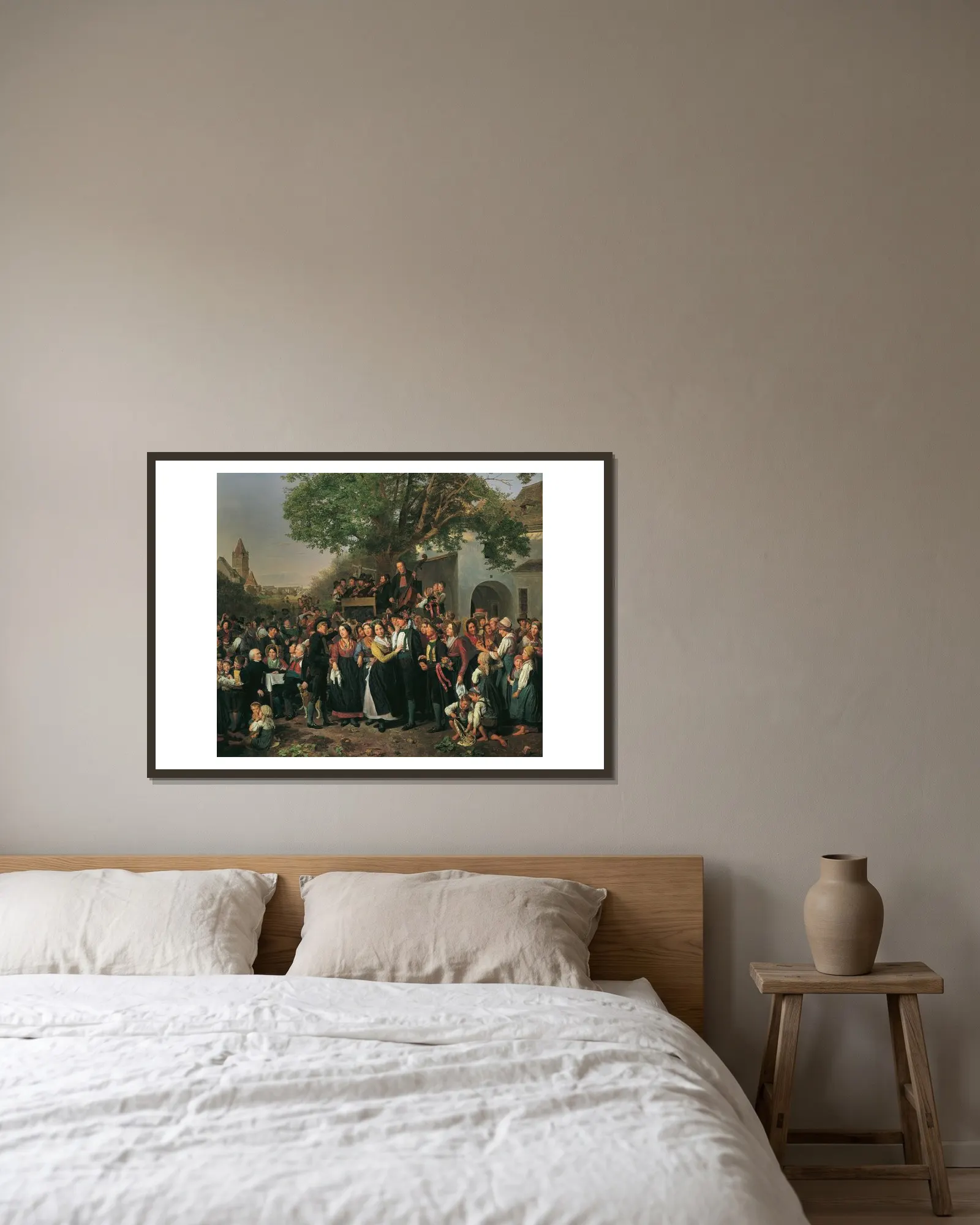Niederösterreichische Bauernhochzeit av Ferdinand Georg Waldmüller inramad på en vägg