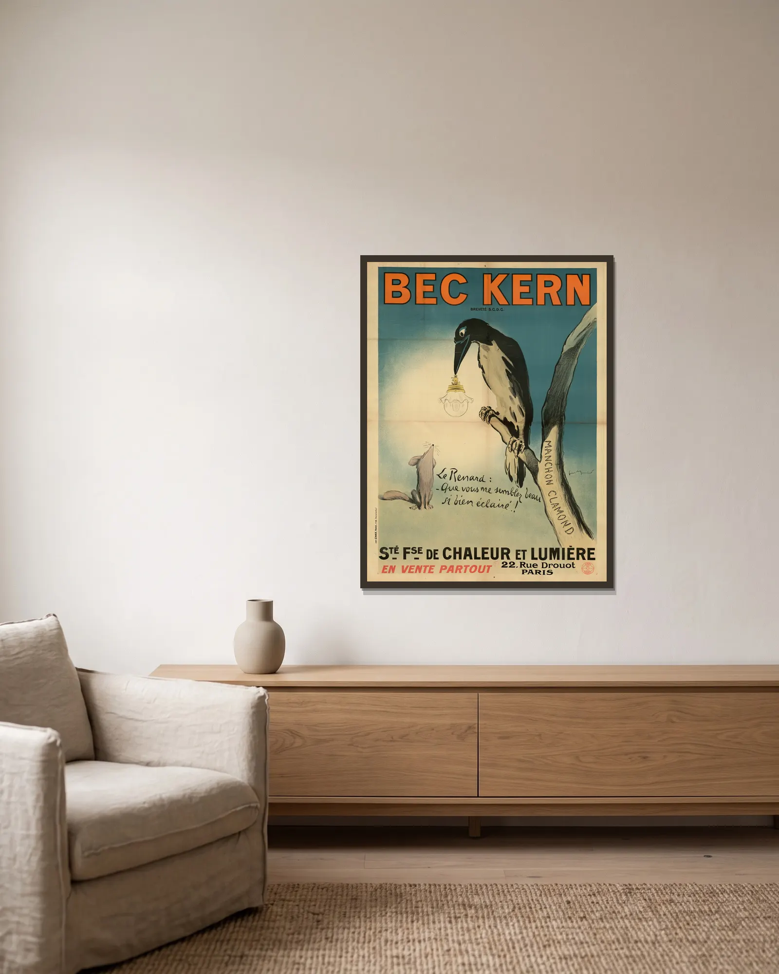 Bec Kern av Georges Meunier inramad på en vägg