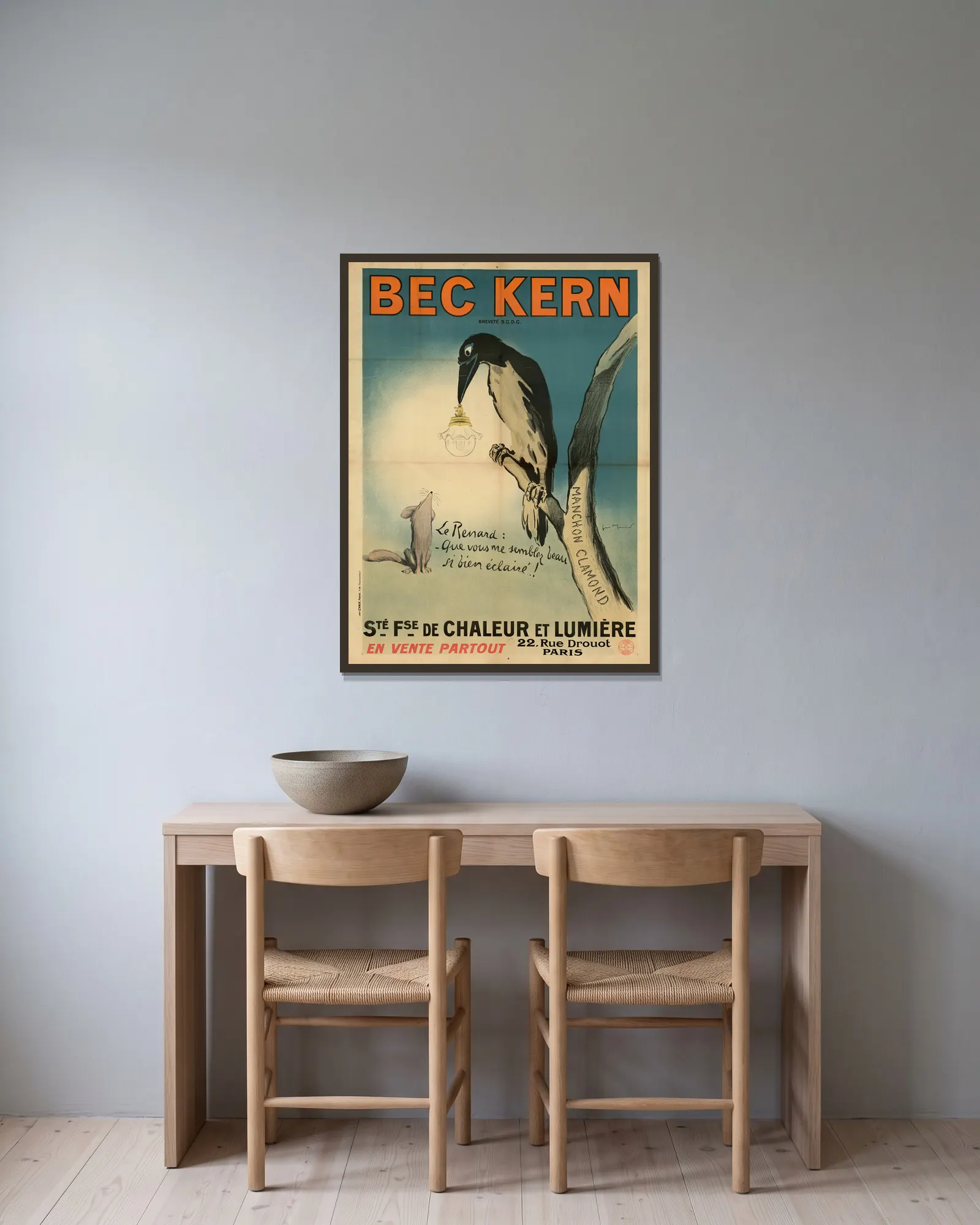 Bec Kern av Georges Meunier inramad på en vägg