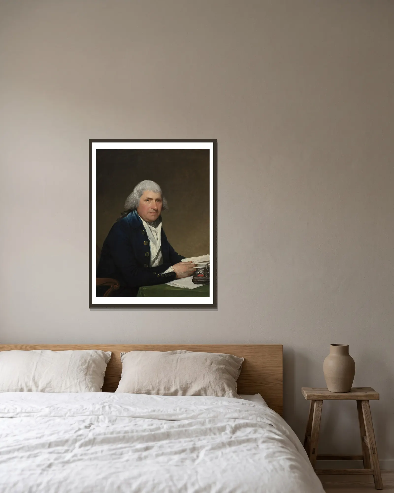 Richard Yates av Gilbert Stuart inramad på en vägg