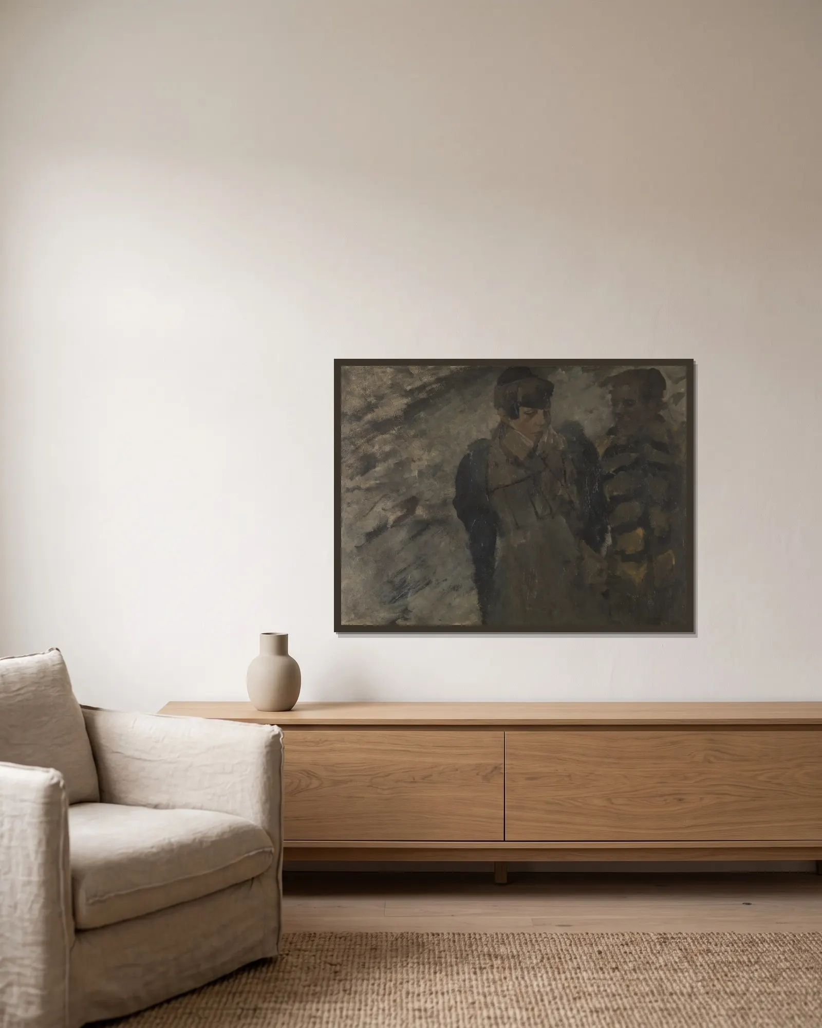 Winter av George Hendrik Breitner inramad på en vägg