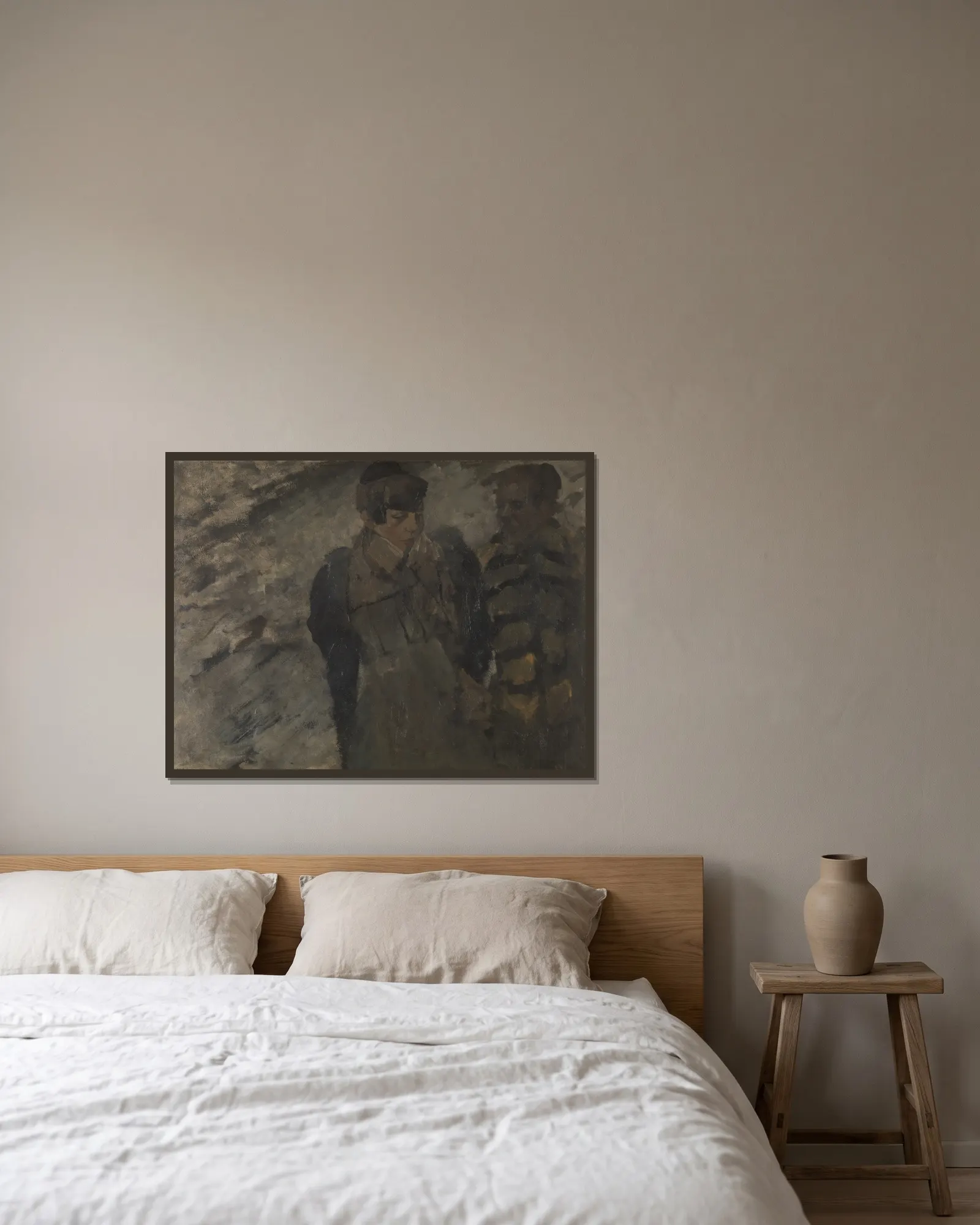 Winter av George Hendrik Breitner inramad på en vägg