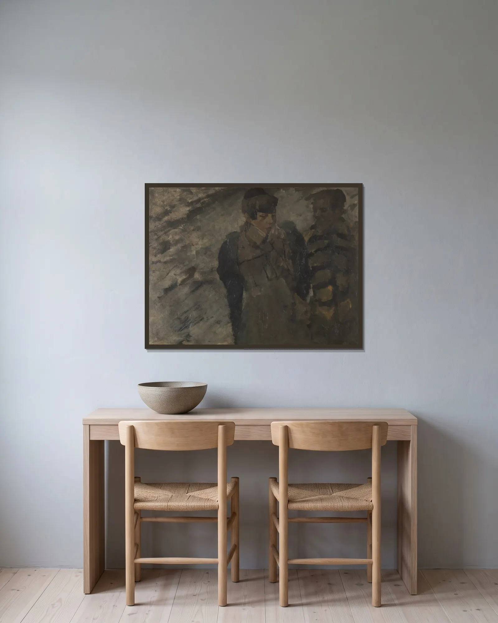 Winter av George Hendrik Breitner inramad på en vägg