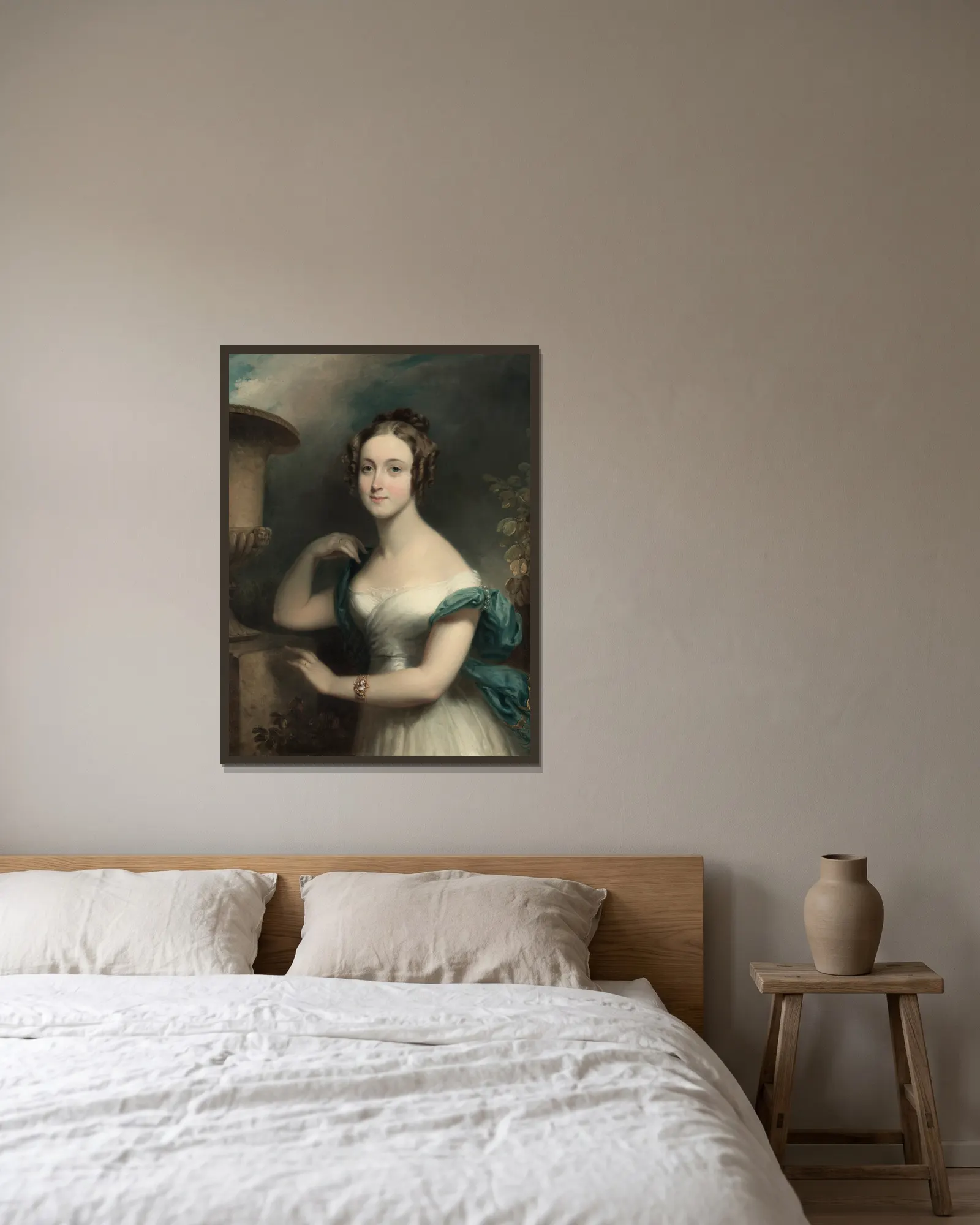 Mary Ward Betts av Henry Inman inramad på en vägg