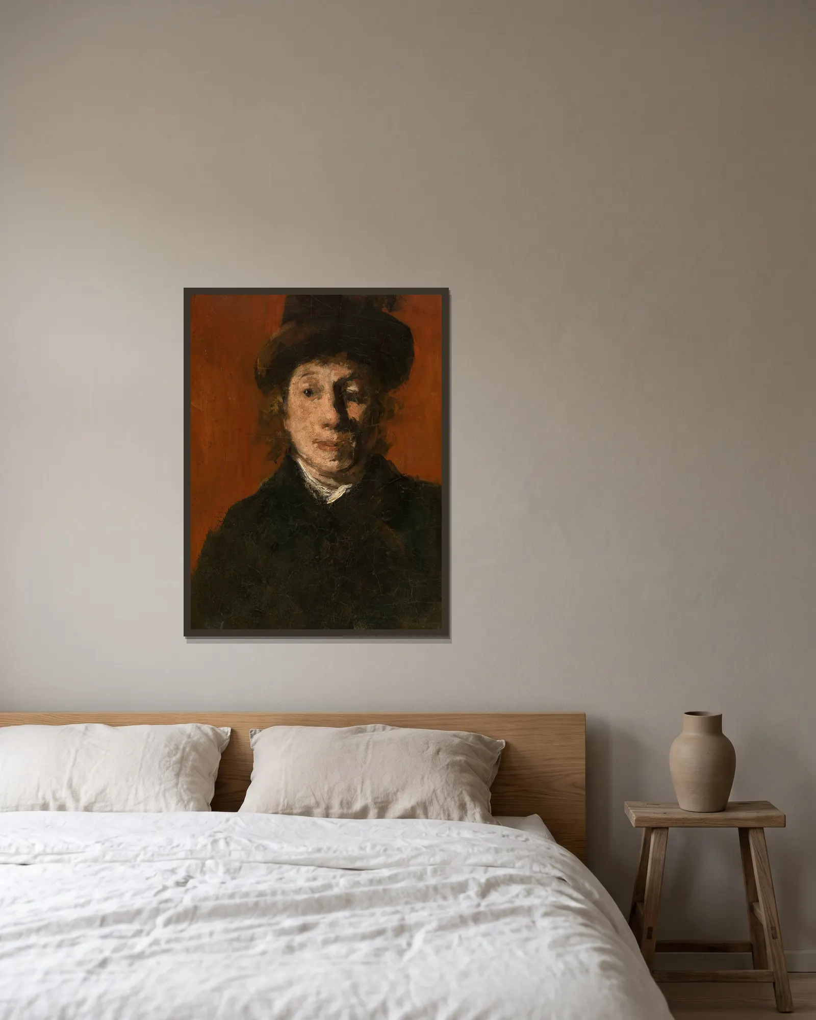Malvina av Jakob Smits inramad på en vägg