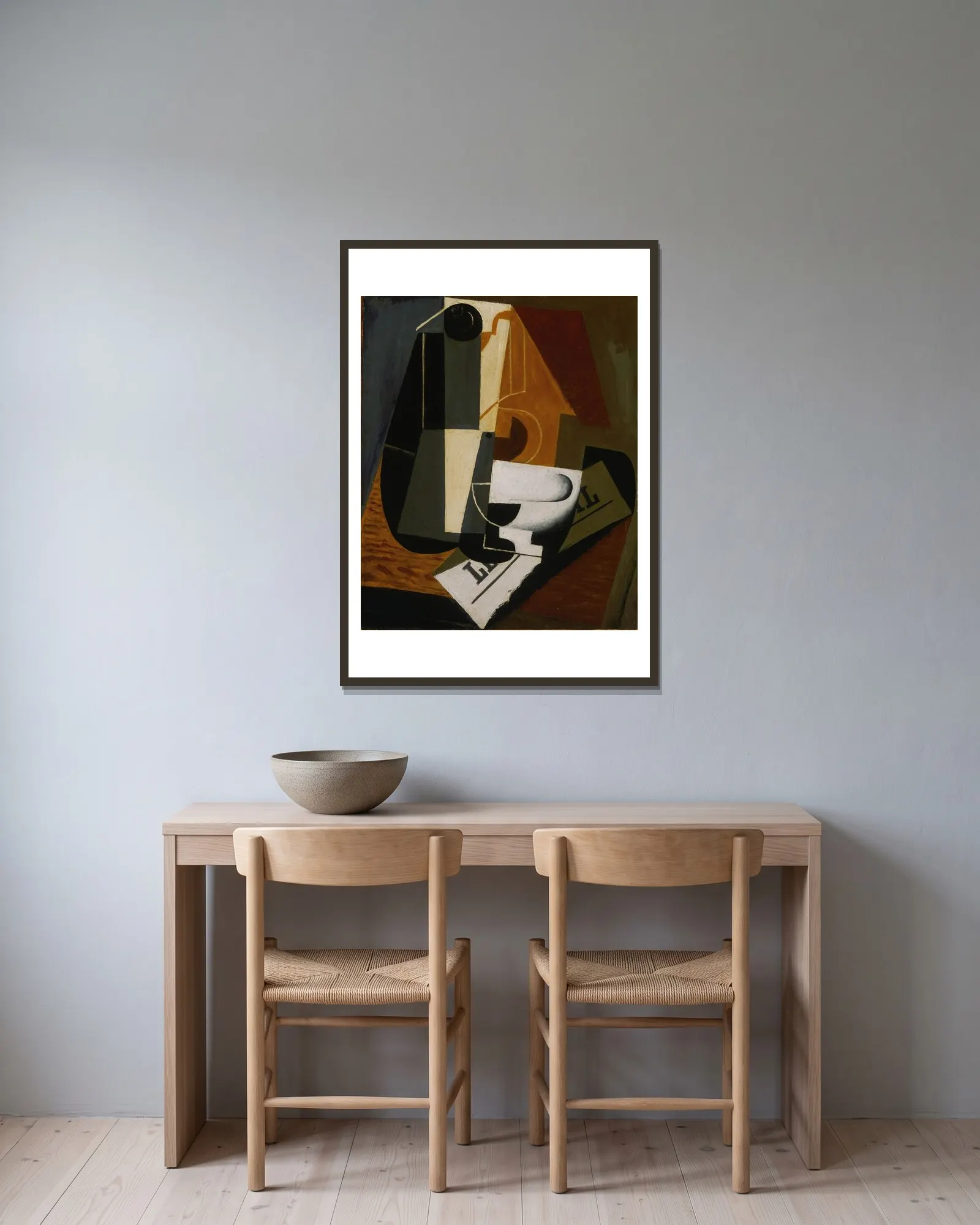 Coffeepot av Juan Gris inramad på en vägg