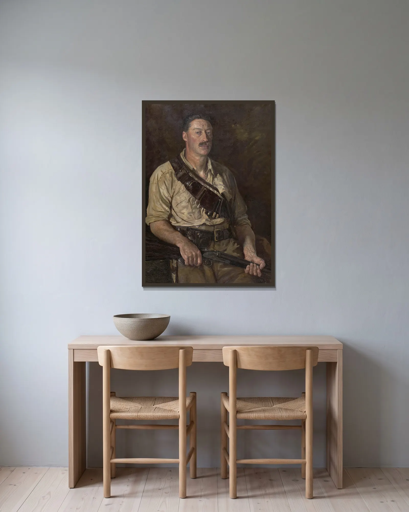 Richard John Cuninghame av Henry Justice Ford inramad på en vägg