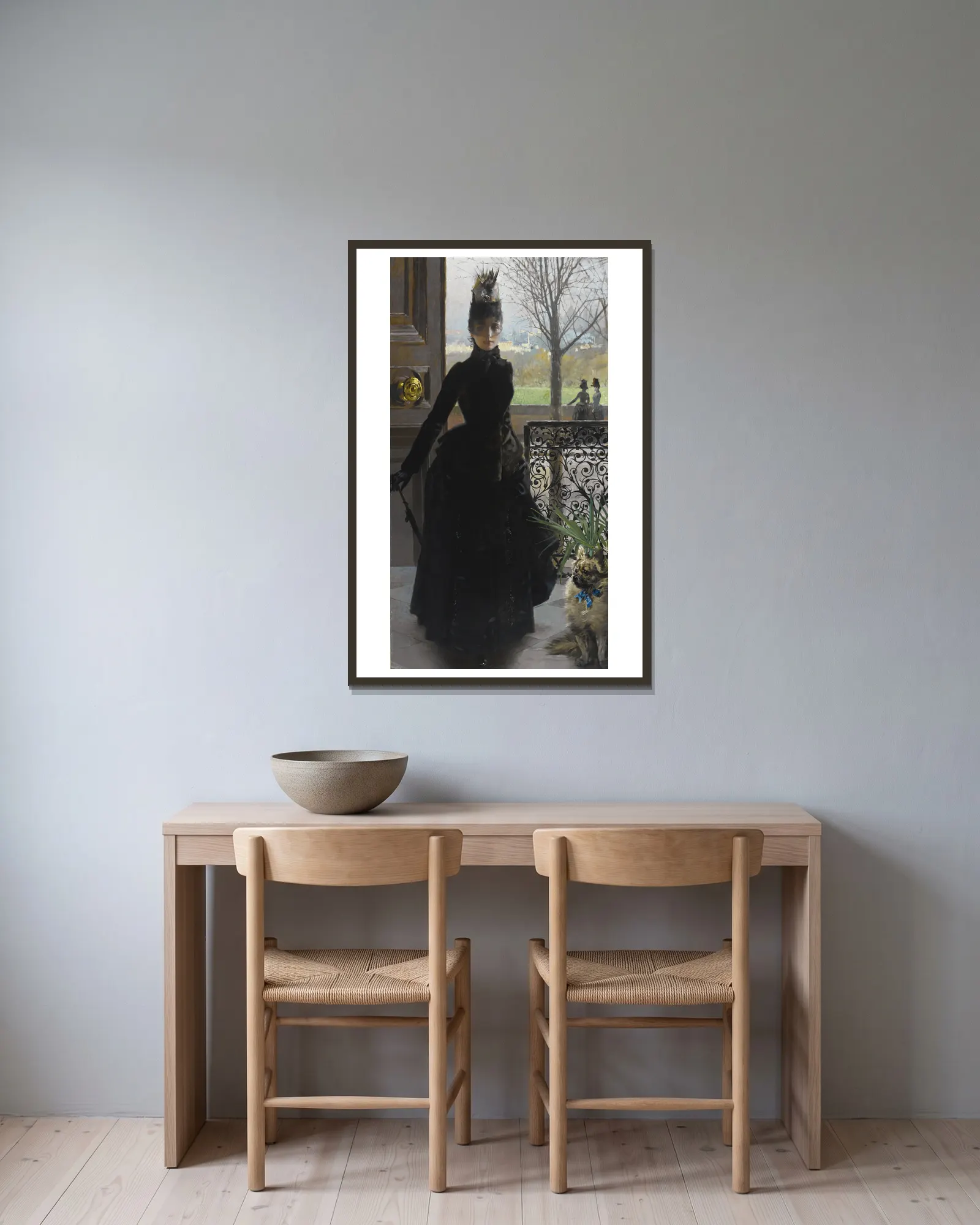 An Elegant Lady av Vittorio Matteo Corcos inramad på en vägg