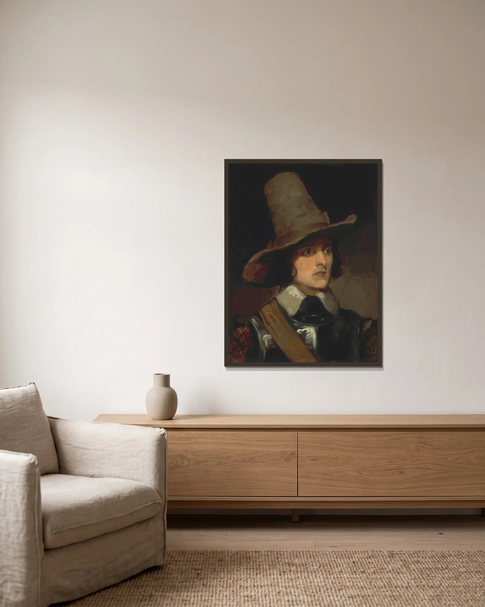 Augustus Egg av Richard Dadd inramad på en vägg