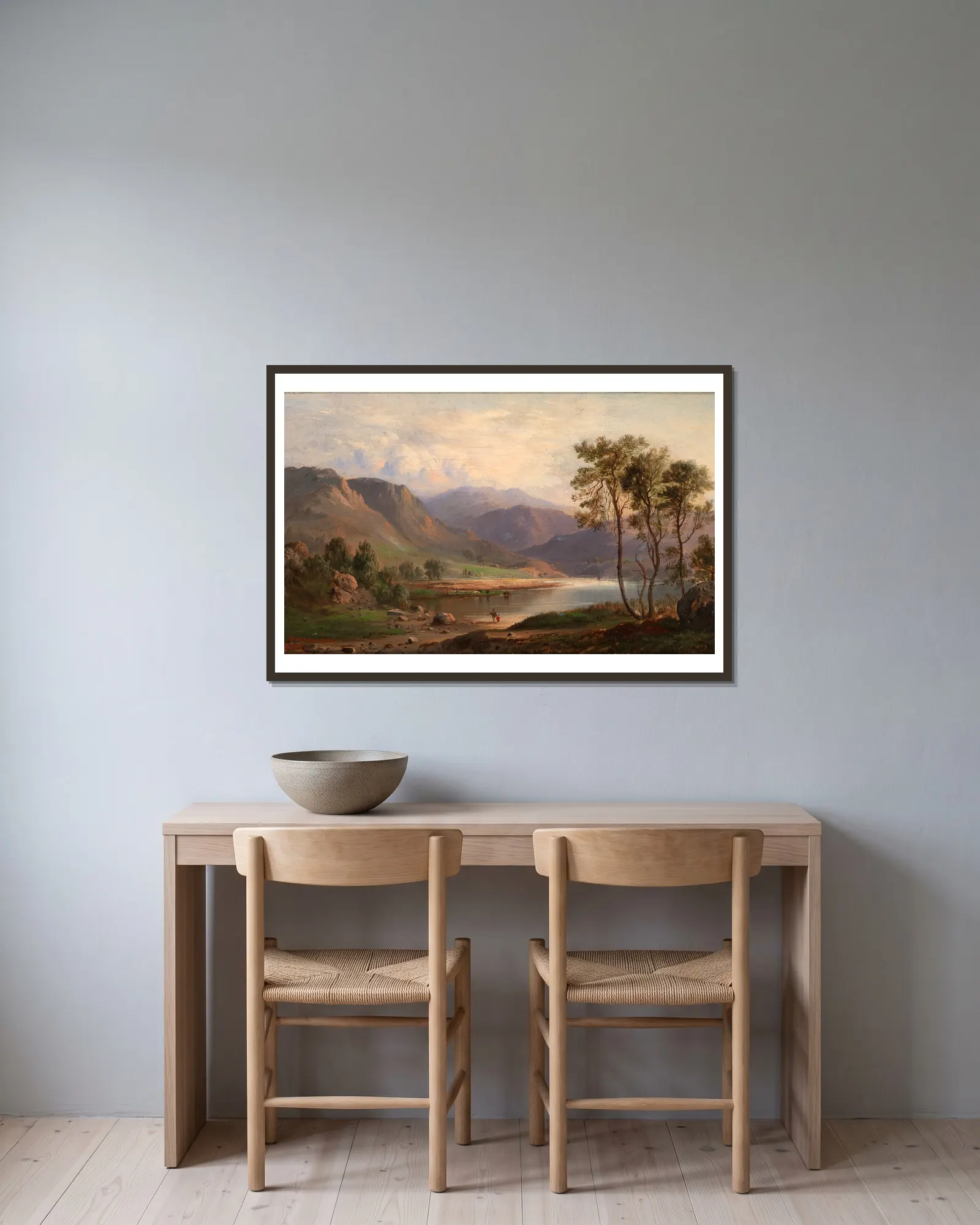 Loch Long av Robert S. Duncanson inramad på en vägg