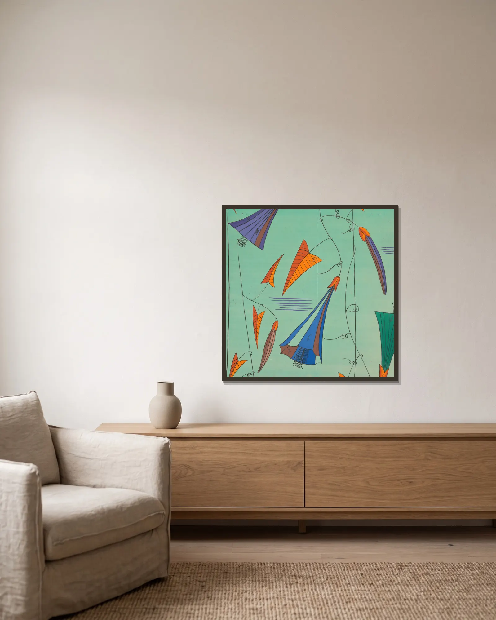 Sommerwinde (Summer Wind) inramad på en vägg