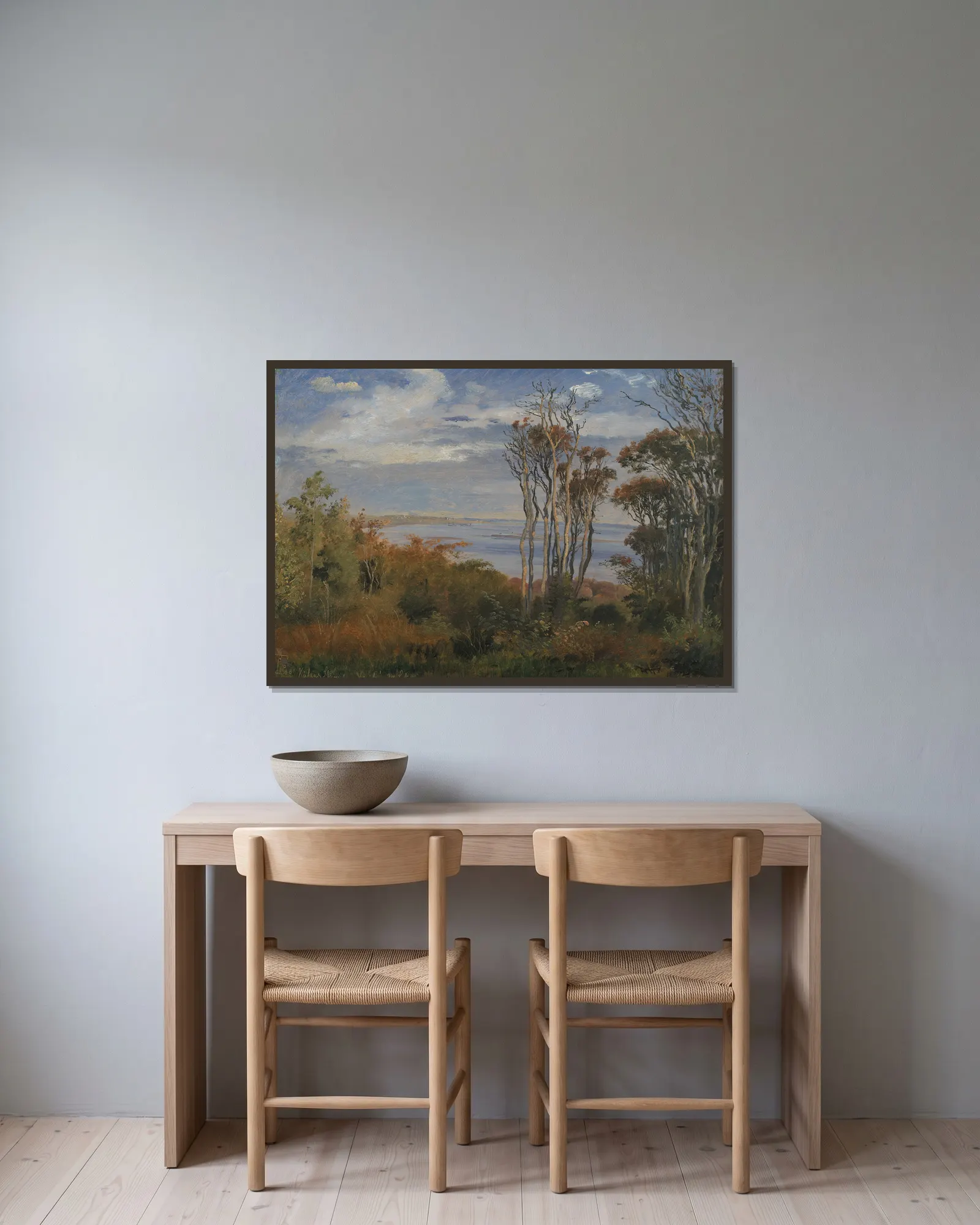 Kolås Wood, Vejrhøj av Johan Thomas Lundbye inramad på en vägg