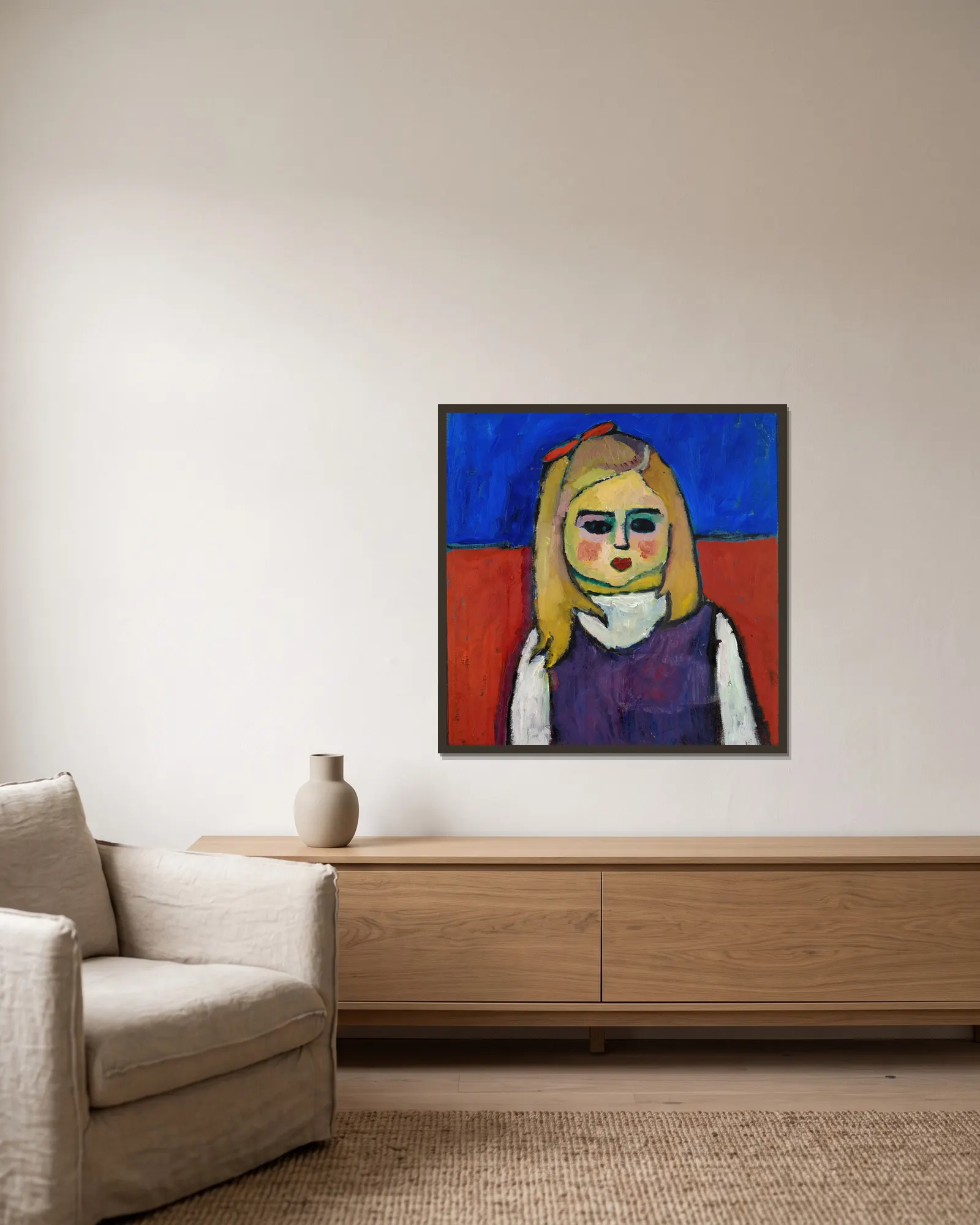 Child av Alexej von Jawlensky inramad på en vägg