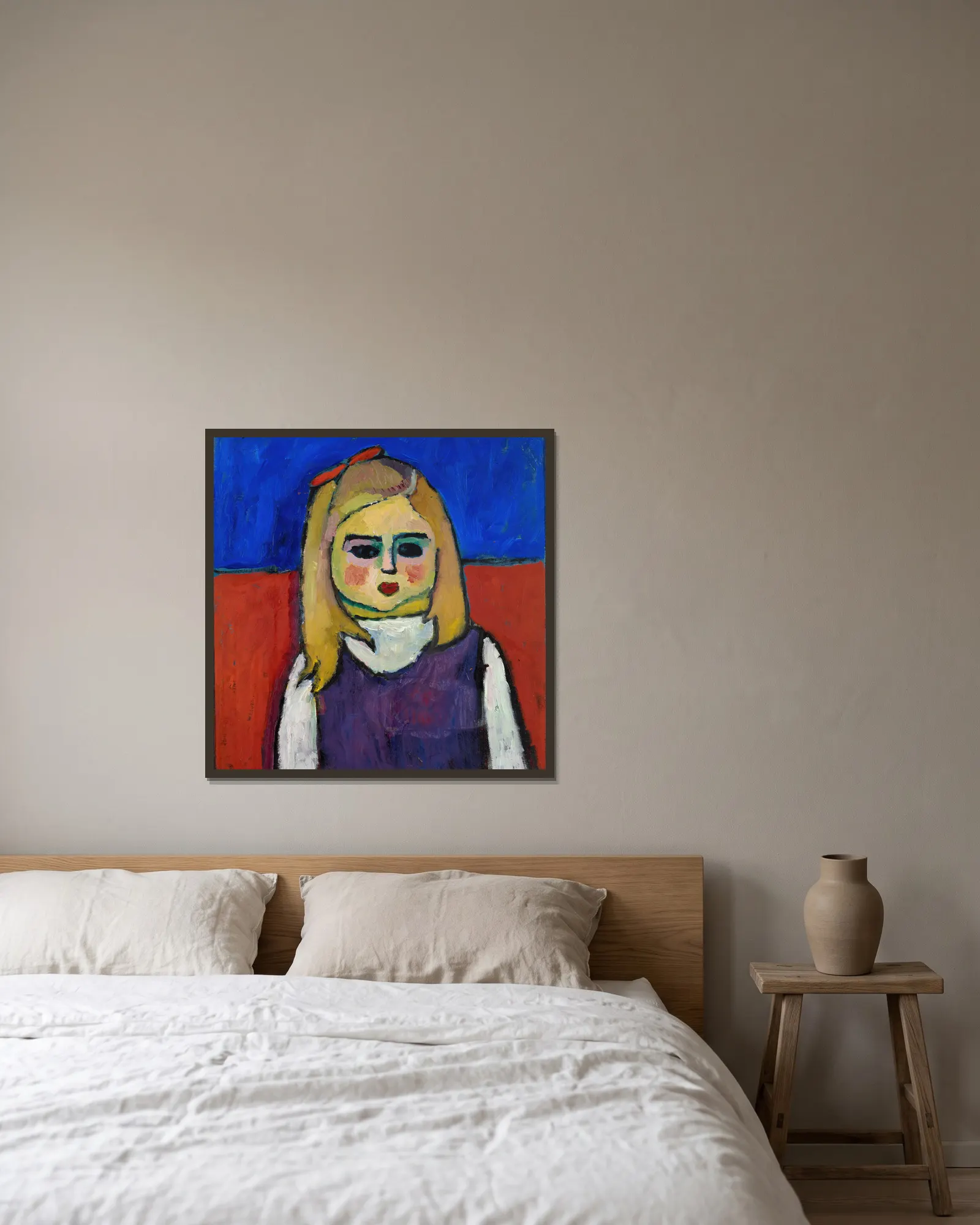Child av Alexej von Jawlensky inramad på en vägg