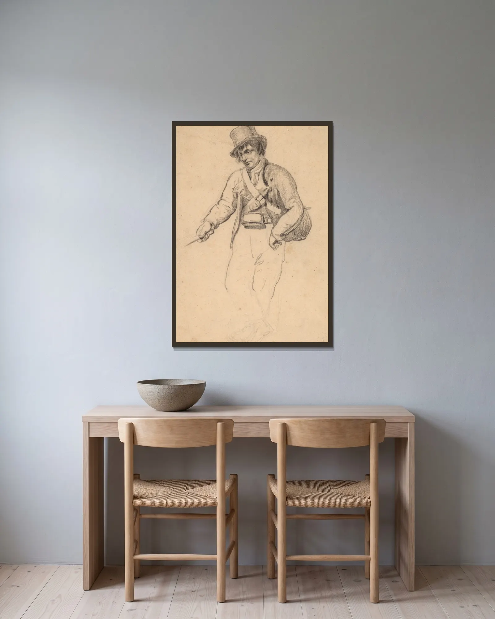 Irish Fisherman av John Wesley Jarvis inramad på en vägg