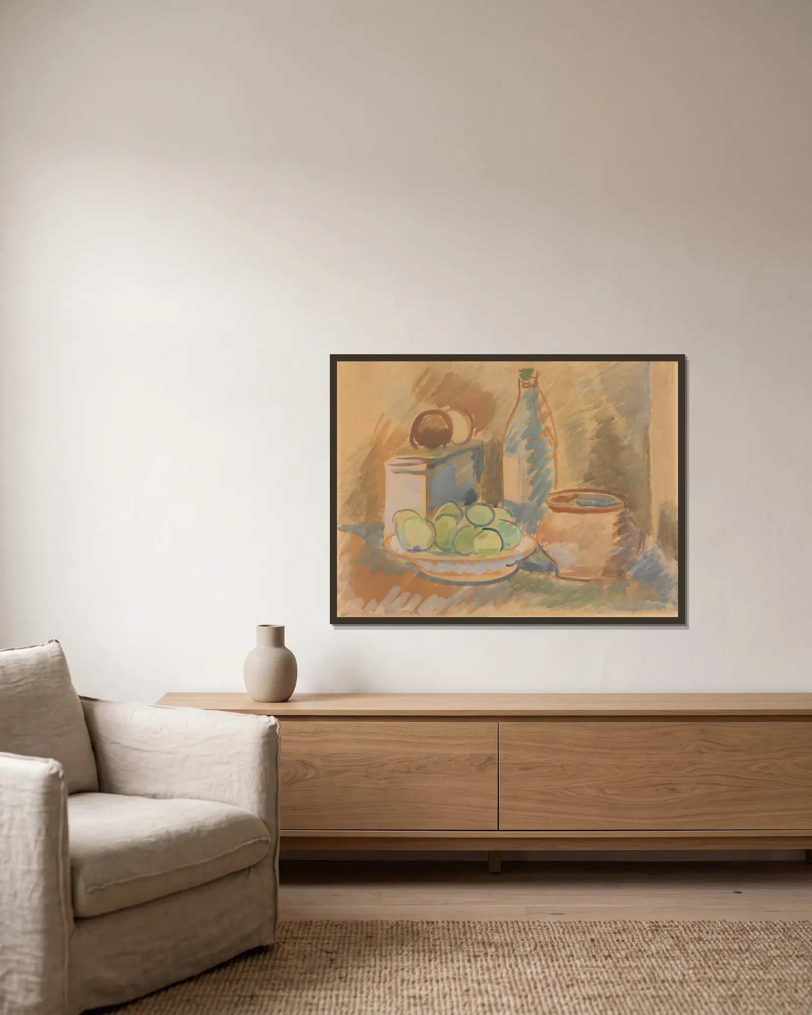 Still life av Zygmunt Waliszewski inramad på en vägg