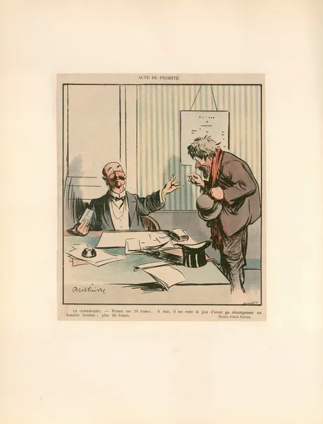 Le commissaire. – Prenez ces 20 francs av Abel Faivre