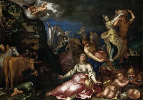 Moses Striking the Rock av Abraham Bloemaert