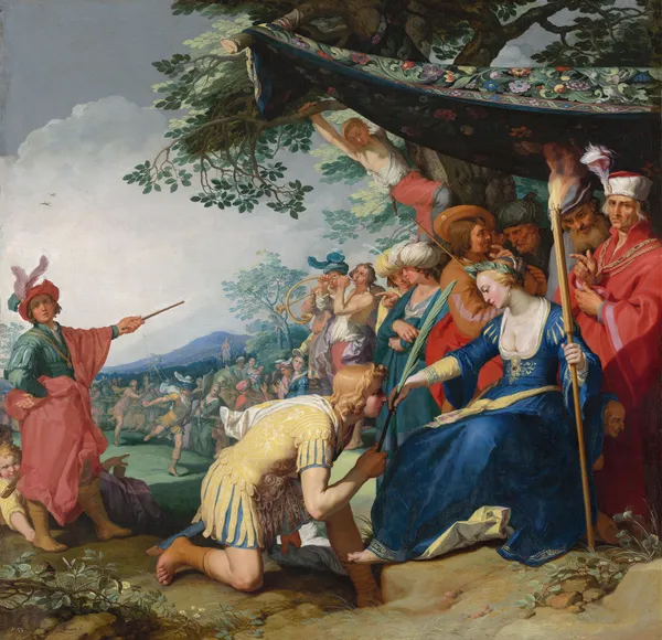 Theagenes Receiving The Palm of Honour From Chariclea av Abraham Bloemaert