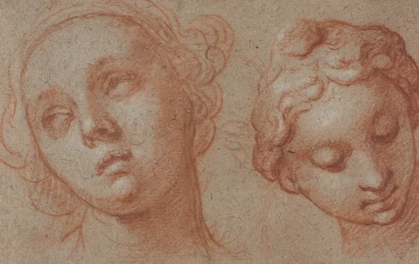 Two Female Heads (first half 17th century) av Abraham Bloemaert