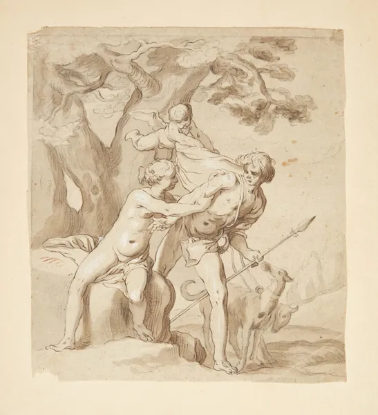 Venus and Adonis av Abraham Bloemaert