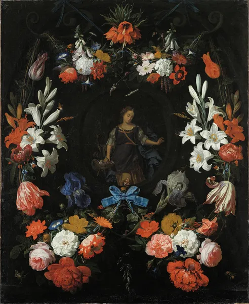 Garland of Flowers av Abraham Mignon
