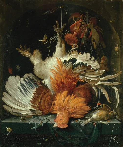 Still Life with Dead Poultry av Abraham Mignon