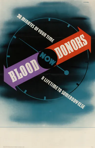 Blood Donors – 30 Minutes of Your Time Now a Lifetime to Somebody Else av Abram Games