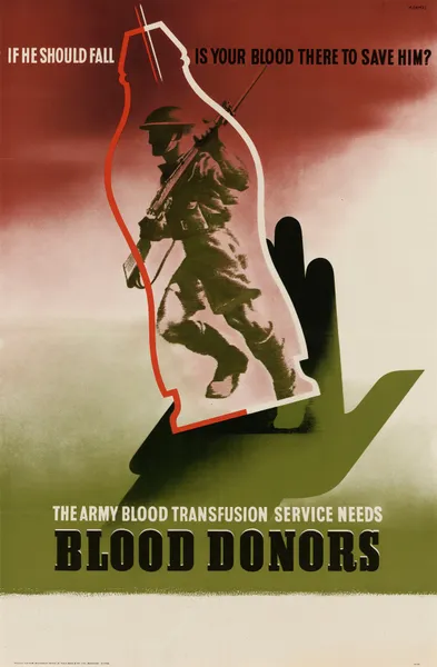 The Army Blood Transfusion Service Needs Blood Donors av Abram Games