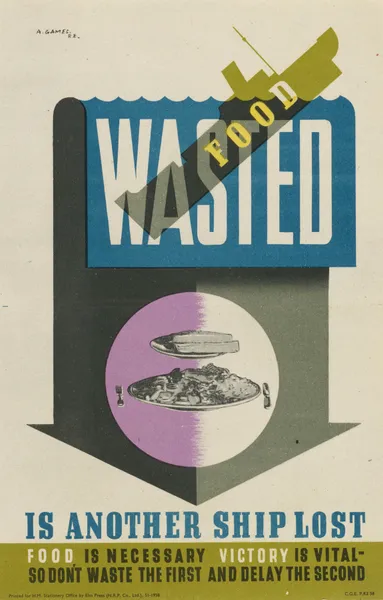 Wasted Food is Another Ship Lost av Abram Games