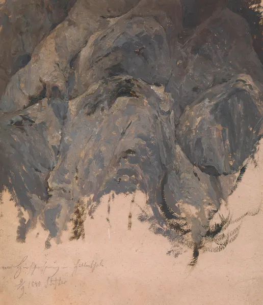 Felsstudie (Hirschensprung im Höllental) av Adalbert Stifter