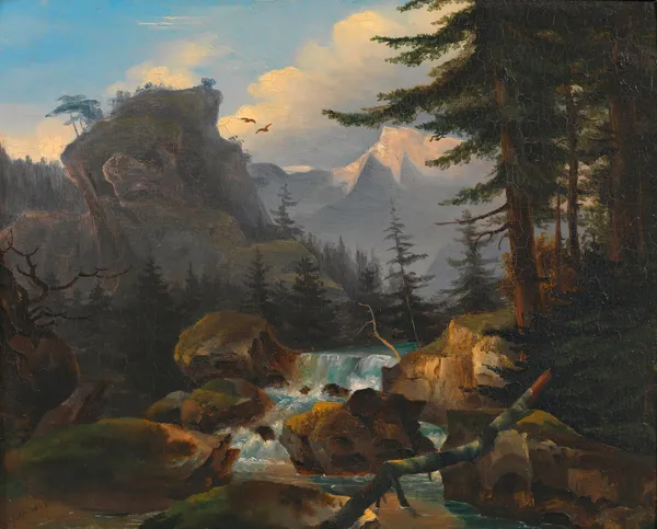 Wasserfall im Hochgebirge av Adalbert Stifter