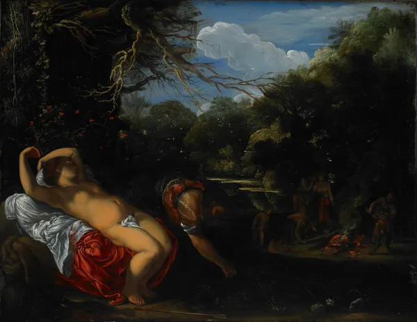 Apollo and Coronis av Adam Elsheimer