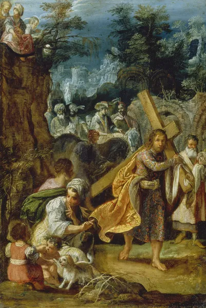 Emperor Heraclius’ Entry into Jerusalem av Adam Elsheimer