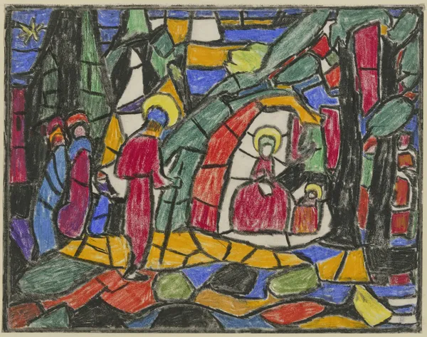 The Nativity av Adolf Hölzel