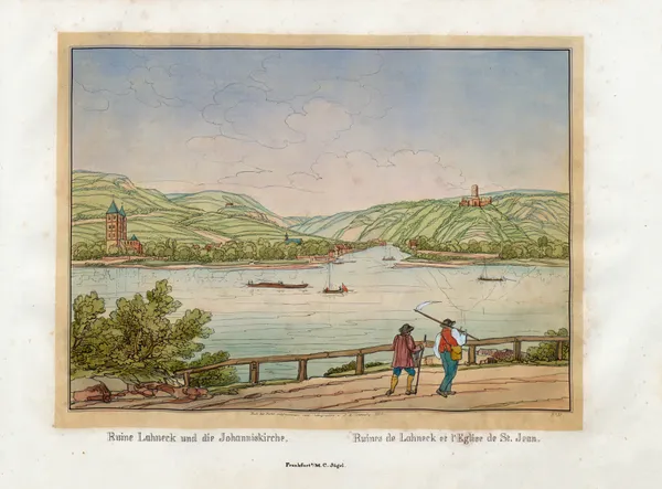 Ruines de Lahneck et l’Eglise de St Jean av Johann Adolf Lasinsky