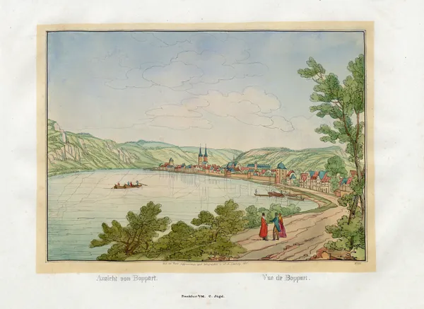 Vue de Boppart av Johann Adolf Lasinsky
